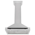 ZLINE Autograph Edition 30 in. Convertible Satin Stainless Steel Wall Mount Range Hood with Matte Black Handle (KB4SNZ-30-MB)