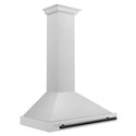 ZLINE Autograph Edition 36 in. Convertible Satin Stainless Steel Wall Mount Range Hood with Matte Black Handle (KB4SNZ-36-MB)