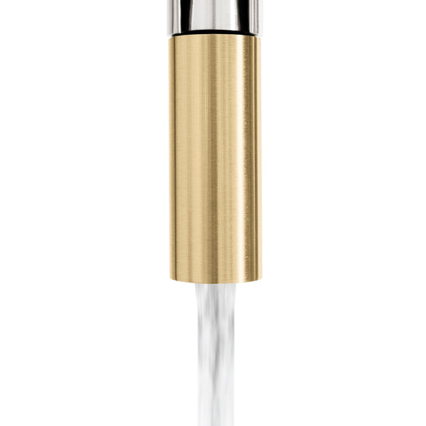 ZLINE Autograph Edition Sierra Pull Down Spring Single Handle Kitchen Faucet in Brushed Nickel and Champagne Bronze (SRA-KF-ZBNCB)