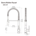 ZLINE Autograph Edition Sierra Pull Down Spring Single Handle Kitchen Faucet in Brushed Nickel and Champagne Bronze (SRA-KF-ZBNCB)