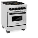 ZLINE Autograph Edition 24 in. 2.8 cu. ft. Dual Fuel Range with Gas Stove and Electric Oven in Stainless Steel with Accents (RAZ-24)