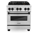 ZLINE Autograph Edition 30" 4.0 cu. ft. Dual Fuel Range with Gas Stove and Electric Oven in Stainless Steel with Accents (RAZ-30)