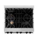 ZLINE Autograph Edition 30" 4.0 cu. ft. Dual Fuel Range with Gas Stove and Electric Oven in Stainless Steel with Accents (RAZ-30)