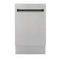 ZLINE Autograph Edition 18Ó Compact 3rd Rack Top Control Dishwasher in Stainless Steel with Accent Handle, 51dBa (DWVZ-304-18)
