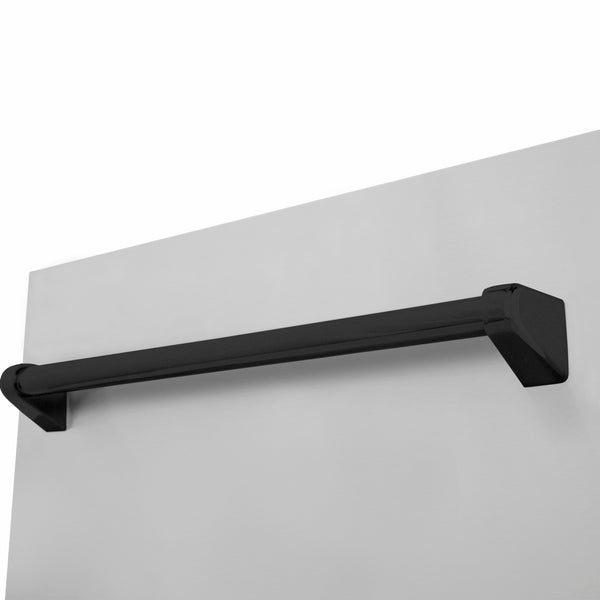 ZLINE Autograph Edition 18 in. Tallac Series 3rd Rack Dishwasher with Auto Door Open Drying, 51dBa, Stainless Steel Panel with Matte Black Handle (DWVZ-304-18-MB)