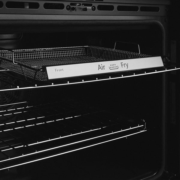 ZLINE Autograph Edition 30 in. Professional True Convection Single Wall Oven with Air Fry and Self Clean in Stainless Steel with Polished Nickel Helix Handle (WASZ-30-KPN)