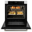 ZLINE Autograph Edition 30 in. Professional True Convection Single Wall Oven with Air Fry and Self Clean in Stainless Steel with Polished Nickel Helix Handle (WASZ-30-KPN)