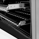ZLINE Autograph Edition 24 in. 2.8 cu. ft. Legacy Dual Fuel Range with 4 Burner Gas Cooktop and Electric Convection Oven in Stainless Steel with White Matte Door and Matte Black Accents, Open Box-Good Condition