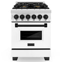 ZLINE Autograph Edition 24 in. 2.8 cu. ft. Legacy Dual Fuel Range with 4 Burner Gas Cooktop and Electric Convection Oven in Stainless Steel