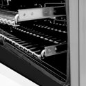 ZLINE Autograph Edition 30 in. 4.0 cu. ft. Legacy Dual Fuel Range with 4 Burner Gas Cooktop and Electric Convection Oven in Stainless Steel with White Matte Door and Matte Black Accents (RAZ-WM-30-MB)