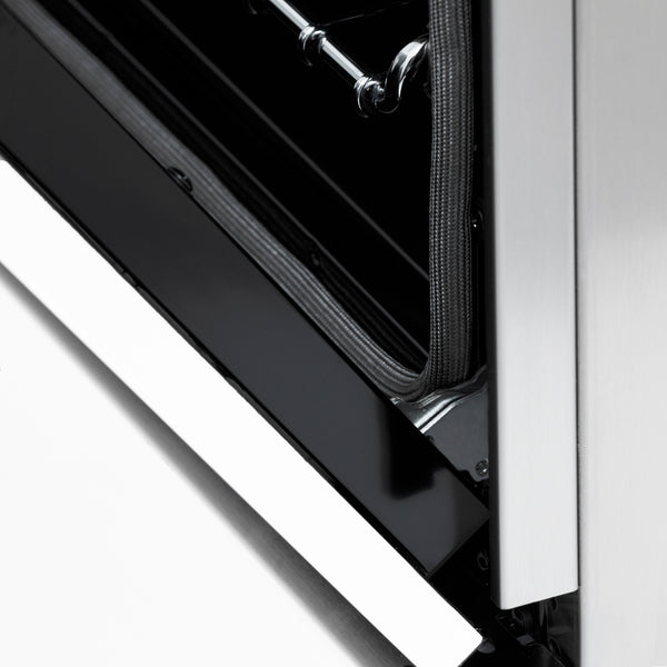 ZLINE Autograph Edition 48 in. 6.0 cu. ft. Legacy Dual Fuel Range with 7 Burner Gas Cooktop and 2 Electric Ovens in Stainless Steel with White Matte Doors and Champagne Bronze Accents, Open Box-Great Condition