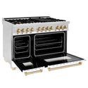 ZLINE Autograph Edition 48 in. 6.0 cu. ft. Legacy Dual Fuel Range with 7 Burner Gas Cooktop and 2 Electric Ovens