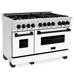 ZLINE Autograph Edition 48 in. 6.0 cu. ft. Legacy Dual Fuel Range with 7 Burner Gas Cooktop and 2 Electric Ovens