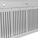 ZLINE 48 in. Autograph Edition Convertible Fingerprint Resistant Satin Stainless Steel Range Hood with White Matte Shell and Matte Black Handle (KB4SNZ-WM48-MB)