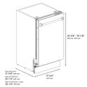ZLINE Autograph Edition 18” Tallac Series 3rd Rack Top Control Built-In Dishwasher in White Matte with Matte Black Handle, 51dBa (DWVZ-WM-18-MB)