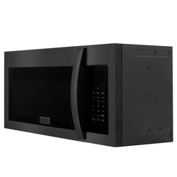 ZLINE 1.5 cu. ft. Over the Range Convection Microwave Oven in Black Stainless Steel with Modern Handle and Sensor Cooking (MWO-OTR-30-BS)