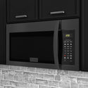 ZLINE 30 in. 1.5 cu. ft. Over-The-Range Convection Microwave Oven in Black Stainless Steel with Modern Handle and Sensor Cooking, Open Box-Great Condition