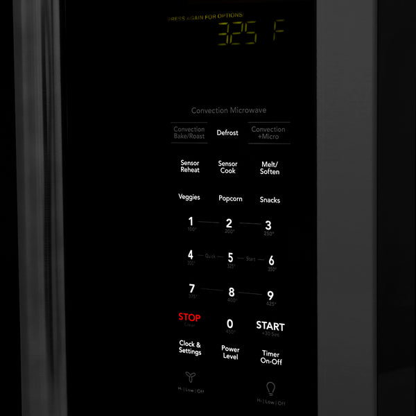ZLINE 30 in. 1.5 cu. ft. Over-The-Range Convection Microwave Oven in Black Stainless Steel with Traditional Handle and Sensor Cooking, Open Box-Great Condition