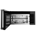 ZLINE 30 in. 1.5 cu. ft. Over-The-Range Convection Microwave Oven in Black Stainless Steel with Traditional Handle and Sensor Cooking, Open Box-Great Condition