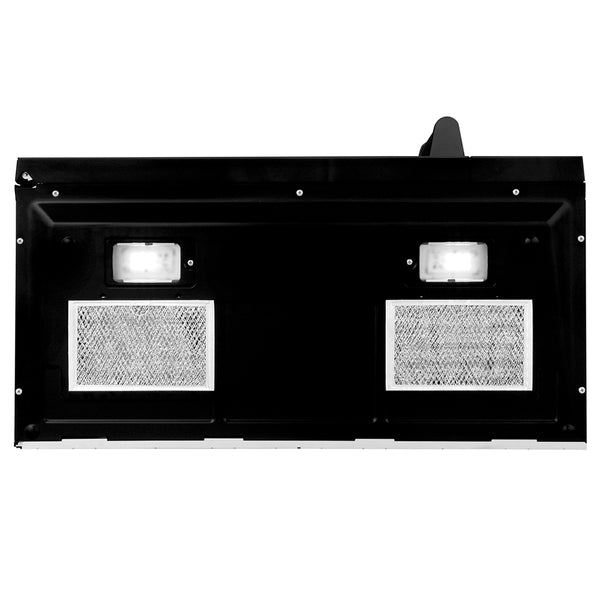 ZLINE 30 in. 1.5 cu. ft. Over-The-Range Convection Microwave Oven in Black Stainless Steel with Traditional Handle and Sensor Cooking, Open Box-Great Condition