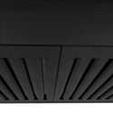 ZLINE 42 in. Convertible Vent Wall Mount Range Hood in Black Stainless Steel, Handle Open Box-Good Condition