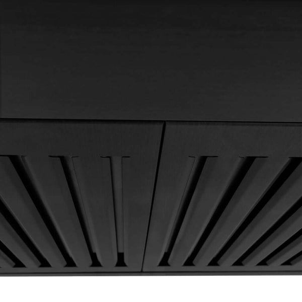 ZLINE 42 in. Convertible Vent Wall Mount Range Hood in Black Stainless Steel, Handle Open Box-Good Condition