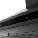 ZLINE 42 in. Convertible Vent Wall Mount Range Hood in Black Stainless Steel, Handle Open Box-Good Condition