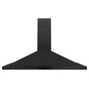 ZLINE 48" Convertible Wall Mount Range Hood in Black Stainless Steel with Set of 2 Charcoal Filters, LED lighting and Dishwasher-Safe Baffle Filters (BSKBN-CF-48)