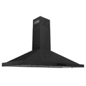 ZLINE 48" Convertible Wall Mount Range Hood in Black Stainless Steel with Set of 2 Charcoal Filters, LED lighting and Dishwasher-Safe Baffle Filters (BSKBN-CF-48)