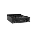 ZLINE 30 in. Legacy Gas Rangetop with 4 Brass Burners and Porcelain Cooktop in Black Stainless Steel, Open Box-Great Condition
