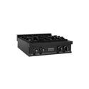 ZLINE 30 in. Classic Gas Rangetop with 4 Burners and Porcelain Cooktop in Black Stainless Steel, Open Box-Great Condition