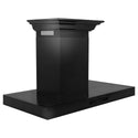 ZLINE 30" Convertible Vent Wall Mount Range Hood in Black Stainless Steel with Crown Molding (BSKENCRN-30)