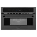 ZLINE 30 in. 1.6 cu ft. Built-in Convection Microwave Oven in Black Stainless Steel with Speed and Sensor Cooking, Open Box-Great Condition