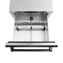 ZLINE 24 in. Touchstone 168 Can Outdoor-Rated Dual Refrigerator Drawer with Black Stainless Steel Doors (RDSO-BS-24)