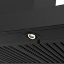 ZLINE 42" Convertible Vent Wall Mount Range Hood in Black Stainless Steel with Crown Molding (BSKBNCRN-42)