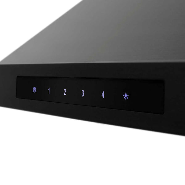 ZLINE 30 in. Convertible Vent Wall Mount Range Hood in Black Stainless Steel, Handle Open Box-Good Condition