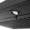 ZLINE 36" Convertible Wall Mount Range Hood in Black Stainless Steel with Set of 2 Charcoal Filters, LED lighting and Dishwasher-Safe Baffle Filters (BSKBN-CF-36)