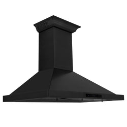 36" ZLINE CrownSound™Ducted Vent Wall Mount Range Hood in Black Stainless Steel with Built-in Bluetooth Speakers (BSKBNCRN-BT-36)