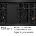 ZLINE 48 in. Classic Gas Rangetop with 8 Burners and Porcelain Cooktop in Black Stainless Steel (RTB2-48)