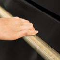 ZLINE Autograph Edition 24 in. Touchstone 168 Can Outdoor-Rated Dual Refrigerator Drawer with Black Stainless Steel Doors and Champagne Bronze Helix Handles (RDSOZ-BS-24-KCB)