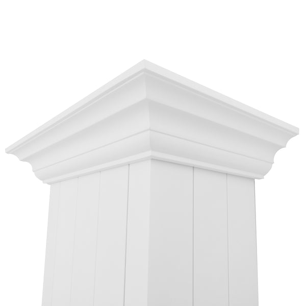 ZLINE 48 in. Wooden Wall Mount Range Hood in Shiplap Bright White Finish (KPWW-48)