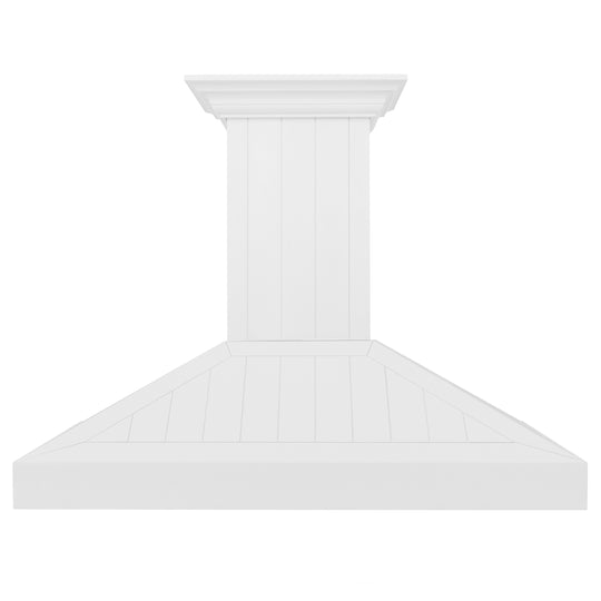 ZLINE 48 in. Wooden Wall Mount Range Hood in Shiplap Bright White Finish (KPWW-48)