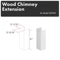 ZLINE 61 in. Rustic Bright White Wooden Chimney Extension for Ceilings up to 12 ft. (355WW-E)
