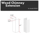 ZLINE 61 in. Shiplap Bright White Wooden Chimney Extension for Ceilings up to 12 ft. (KPWW-E)