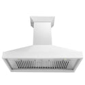 ZLINE 48 in. Wooden Wall Mount Range Hood in Smooth Bright White Finish (KBWW-48)