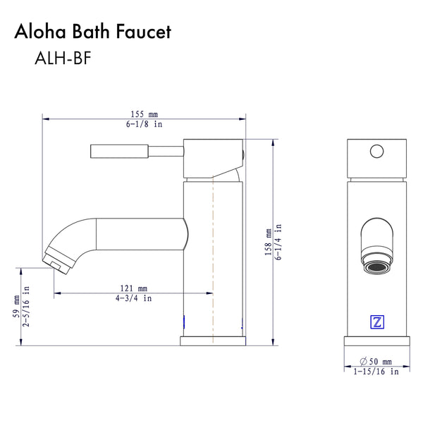 ZLINE Aloha Bath Faucet in Brushed Nickel (ALH-BF-BN)