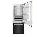 ZLINE 30" Autograph Edition 16.1 cu. ft. Built-in 2-Door Bottom Freezer Refrigerator with Internal Water and Ice Dispenser in Black Stainless Steel with Gold Accents (RBIVZ-BS-30-G)