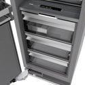 ZLINE Autograph Edition 18 in. 8.6 cu. ft. Left Hinge Column Freezer in Black Stainless Steel with Graphite Gray Interior and Polished Gold Accents (RCFVLZ-BS-18-G)