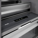 ZLINE Autograph Edition 18 in. 8.6 cu. ft. Left Hinge Column Freezer in Black Stainless Steel with Graphite Gray Interior and Polished Gold Accents (RCFVLZ-BS-18-G)