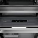 ZLINE Autograph Edition 18 in. 8.6 cu. ft. Left Hinge Column Freezer in Black Stainless Steel with Graphite Gray Interior and Polished Gold Accents (RCFVLZ-BS-18-G)